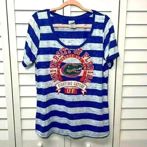 Florida Gators Scoop Neck Short Sleeve Striped Top Size XXL
